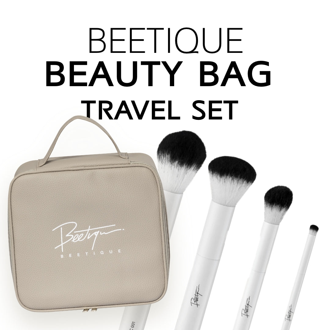 Beetique Beauty Bag Travel Set - Beige